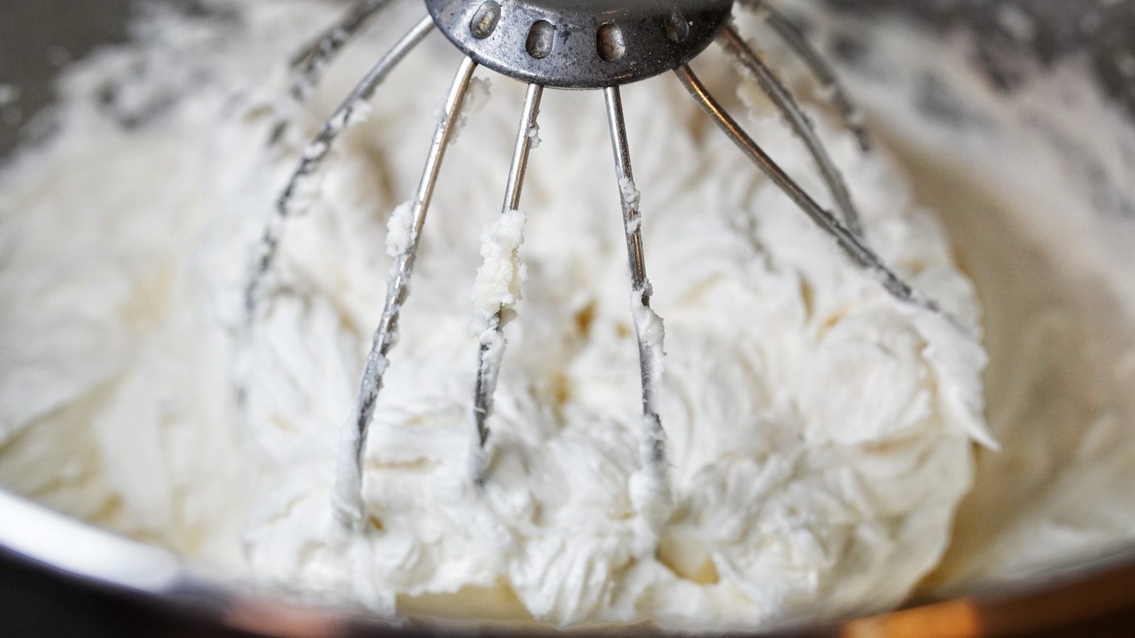 Fresh buttercream whipped by hand
